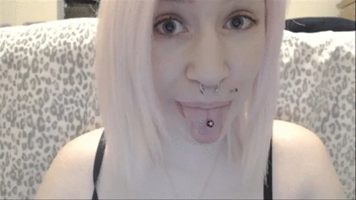 Juicy pink tongue w/ piercing