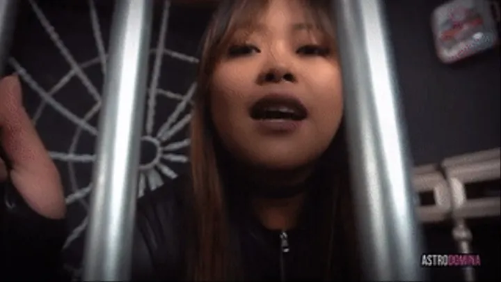 CAGED SLAVE LEATHER ASS TEASE feat AstroDomina