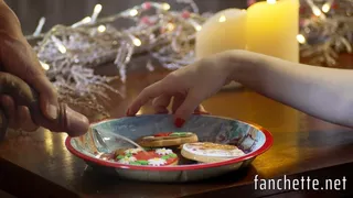 Christmas cookies with special cream