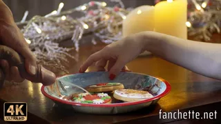 Christmas cookies with special cream