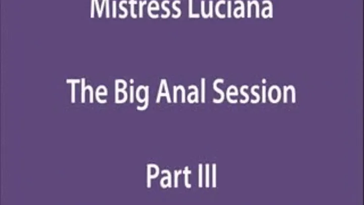 THE BIG ANAL SESSION 3