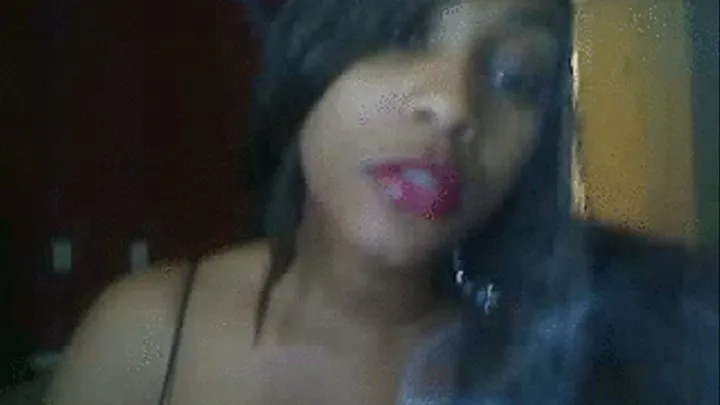 Smoking a Cigar with my Red Stain Lips