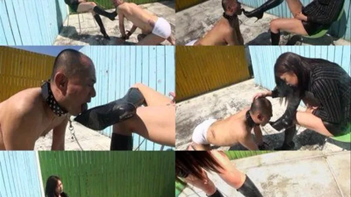 Young Mistress Cuffs and Gags a Man Under the Sun! - Part 1