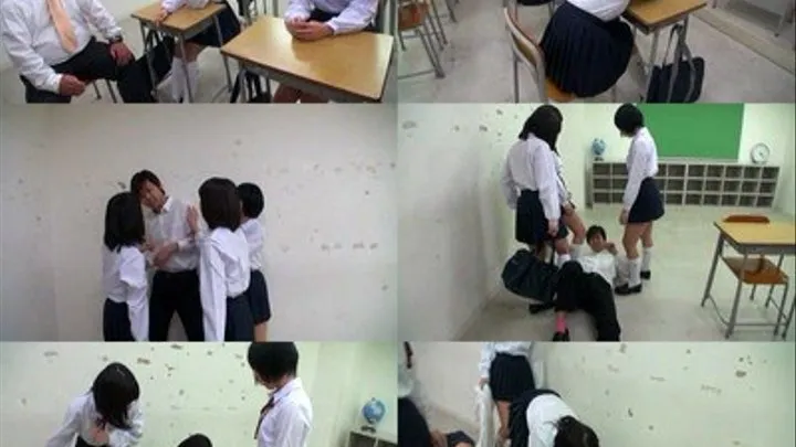 Girls in School Play with Their Weak Professor! - Part 1