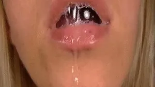 Mouth Extasy with Saliva Bubbles