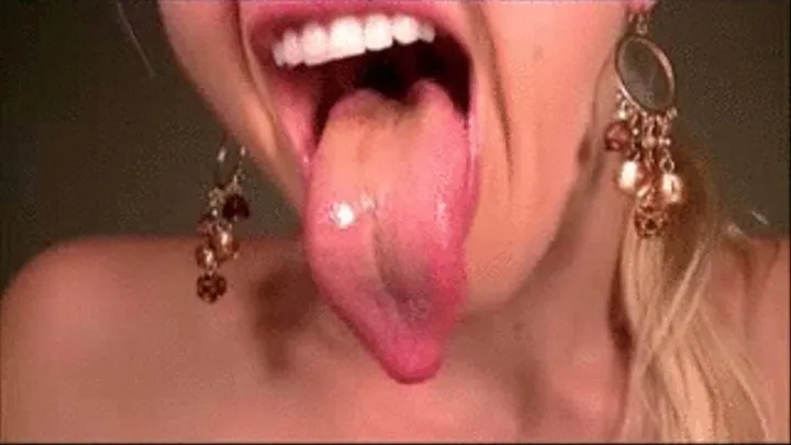 WET long tongue licking YOU