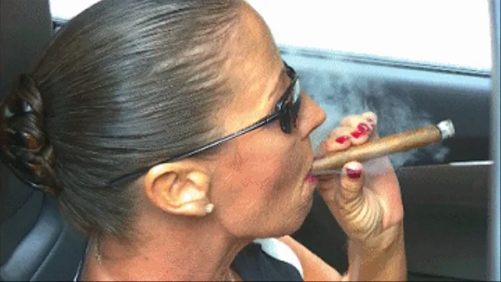 Cigar Smoking Fetish in Car