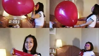 Schoolgirl Attempts To Blow Gigantic Balloons - YUD-062