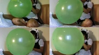 Maid's Big Balloon Blowing Break - YUD-065 - Part 3