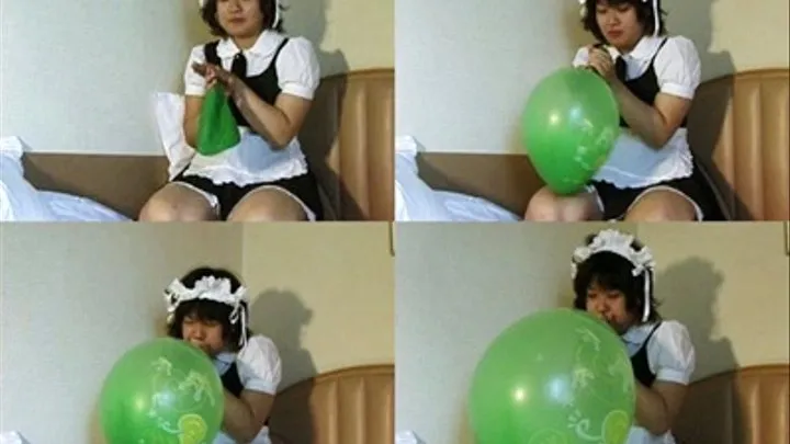 Maid's Big Balloon Blowing Break - YUD-065 - Part 1