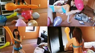 Balloon Playtime From Her Room To Her Tub - YUD-006 - Part 1
