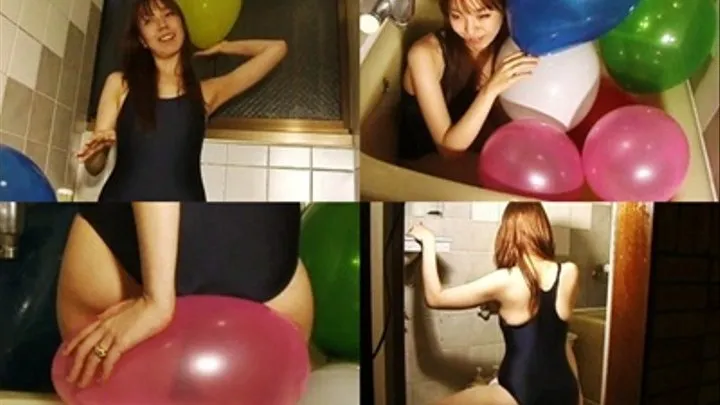 Balloons Pop Under Her Butt In The Tub - YUD-019 - Full version