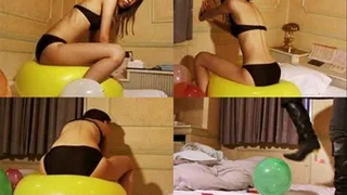 Playful Bikini Lady Fails To Make a Huge Balloon Explode - YUD-037 - Part 3