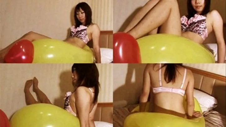 Big Yellow Balloon Becomes Her Chair As She Tries To Pop It - YUD-047 - Part 2