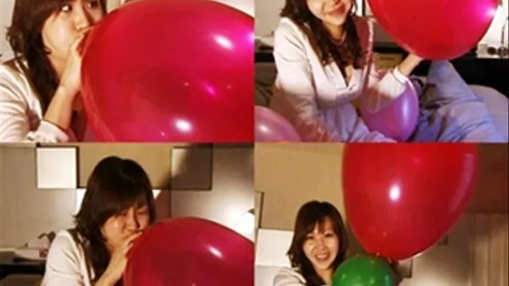 Blowing Huge Balloon Till She Loses Air - YUD-043 - Part 2 (Faster Download)