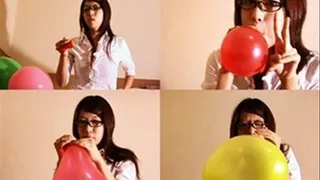 Nerdy Girl Shows Her Blowing Balloon Skills1 - YUD-055 - Part 3 (Faster Download)