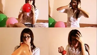 Nerdy Girl Shows Her Blowing Balloon Skills1 - YUD-055