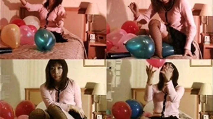 Bored Hot Lady Plays & Pops Balloons - YUD-059 - Part 1 (Faster Download)