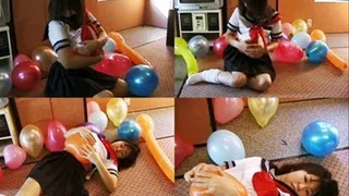 Naughty Young Schoolgirl Blows & Stuffs Balloons On Herself - YUD-006 - Part 2