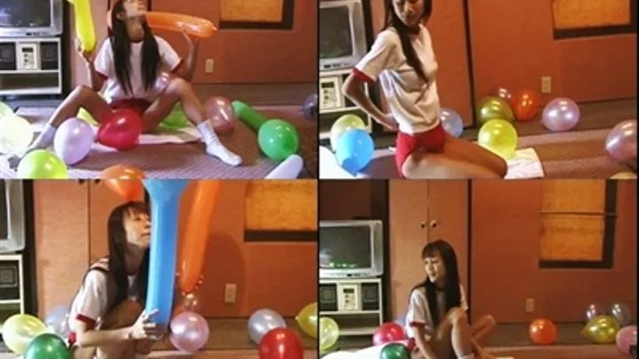 Playful Schoolgirl Gets Giddy Over Colorful Balloons - YUD-003 - Part 2