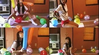 Playful Schoolgirl Gets Giddy Over Colorful Balloons - YUD-003 - Part 2