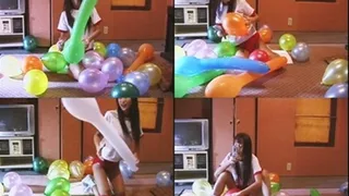 Playful Schoolgirl Gets Giddy Over Colorful Balloons - YUD-003 - Part 1