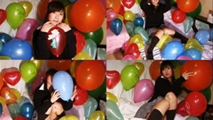 Playful Japanese Schoolgirl Poses & Plays With Balloons! - YUD-013 - Part 1 (Faster Download)