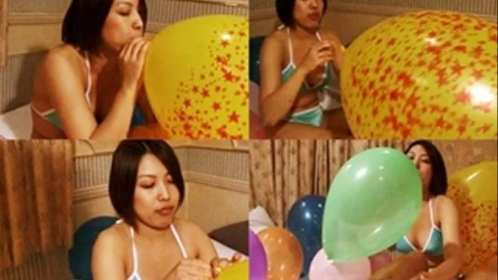 Balloon Blowing As Big As She Can! - YUD-034 - Part 2 (Faster Download)