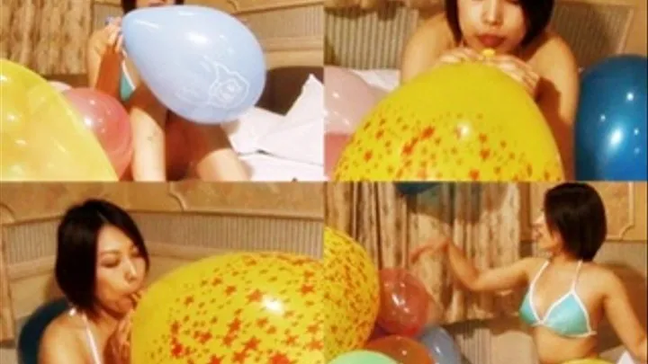 Balloon Blowing As Big As She Can! - YUD-034