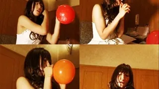 Pretty Young Woman Playfully Blows Balloons - YUD-038 - Part 2 (Faster Download)