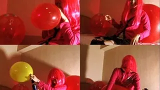 Red Lady Surrounds Self With Red Balloons! - YUD-046 - Part 3 (Faster Download)