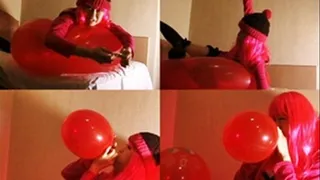 Red Lady Surrounds Self With Red Balloons! - YUD-046 - Part 2 (Faster Download)