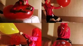 Red Lady Surrounds Self With Red Balloons! - YUD-046 - Full version