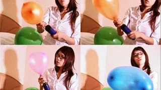 Nerdy Lady Pumps Balloons As Huge As She Can! - YUD-055 - Part 3 (Faster Download)