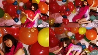 A Perfect Beauty Lying on Colorful Balloons & Plays with them! - YUD-012 - Part 1 (Faster Download)