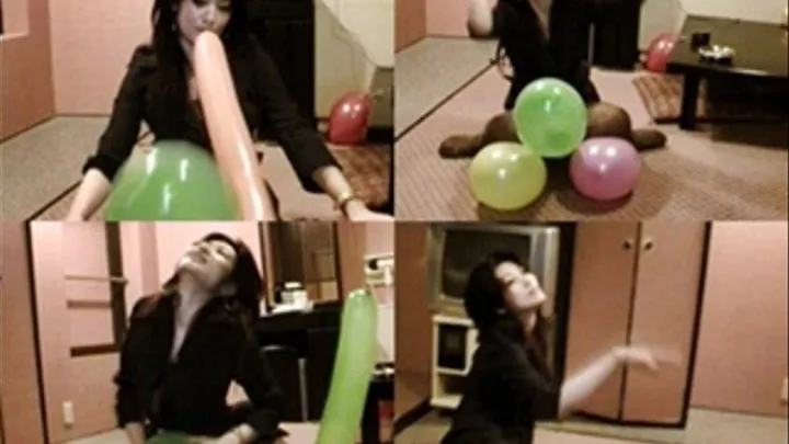 Office Lady Relaxes by Blowing Up Balloons After A Hard Day - YUD-002 -Part 3 (Faster Download)