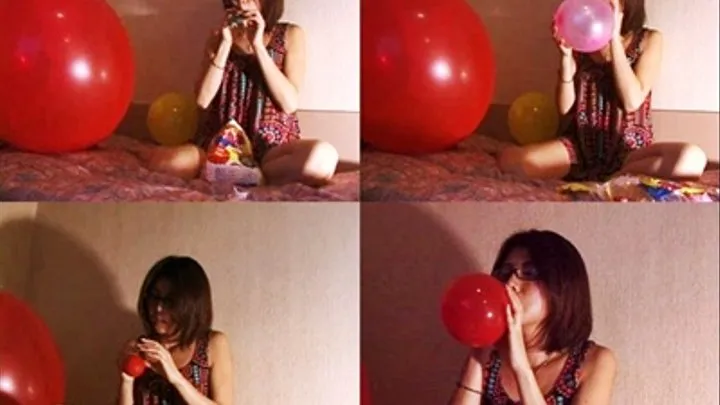 Nerdy Girl in Glasses Blow Balloons! - YUD-044 - Part 1