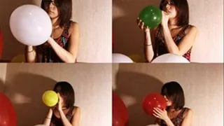 Nerdy Girl in Glasses Blow Balloons! - YUD-044