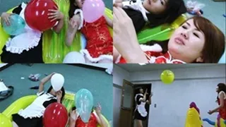 Mrs Claus And Her Helper Play Their Colorful Balloons! - YUD-016 - Part 3 (Faster Download)