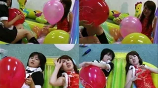 Mrs Claus And Her Helper Play Their Colorful Balloons! - YUD-016 - Part 2 (Faster Download)