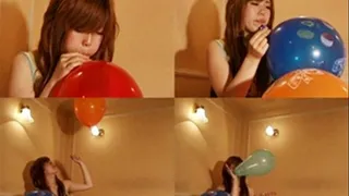 Pretty Japanese Girl's Balloon Blow & Throw! - YUD-021 - Part 2 (Faster Download)