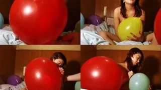 Naughty Japanese Girl Hides Her NAKED BODY Behind Blown BALLOONS! - YUD-030 - Part 3