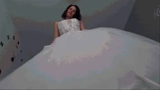very long upskirt video wearing a wedding dress b