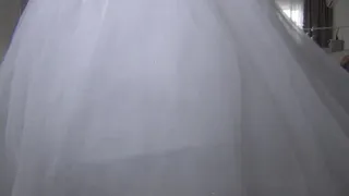 Red panties under the bride's dress a