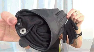 You will cum right on my leather gloves c