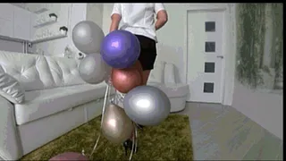 Destroyed all balloons in different ways d