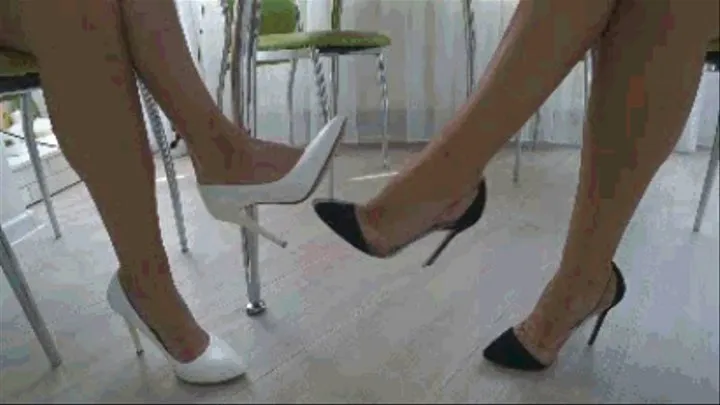 passionate kisses of black and white shoes b