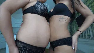 Sticky belly lesbians ac