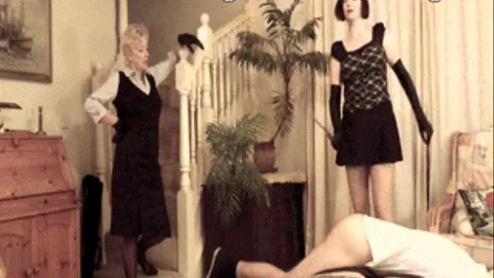 Step-Mother and Step-Daughter hard Caning.