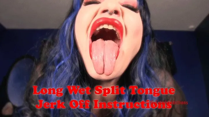 Long Wet Split Tongue Joi